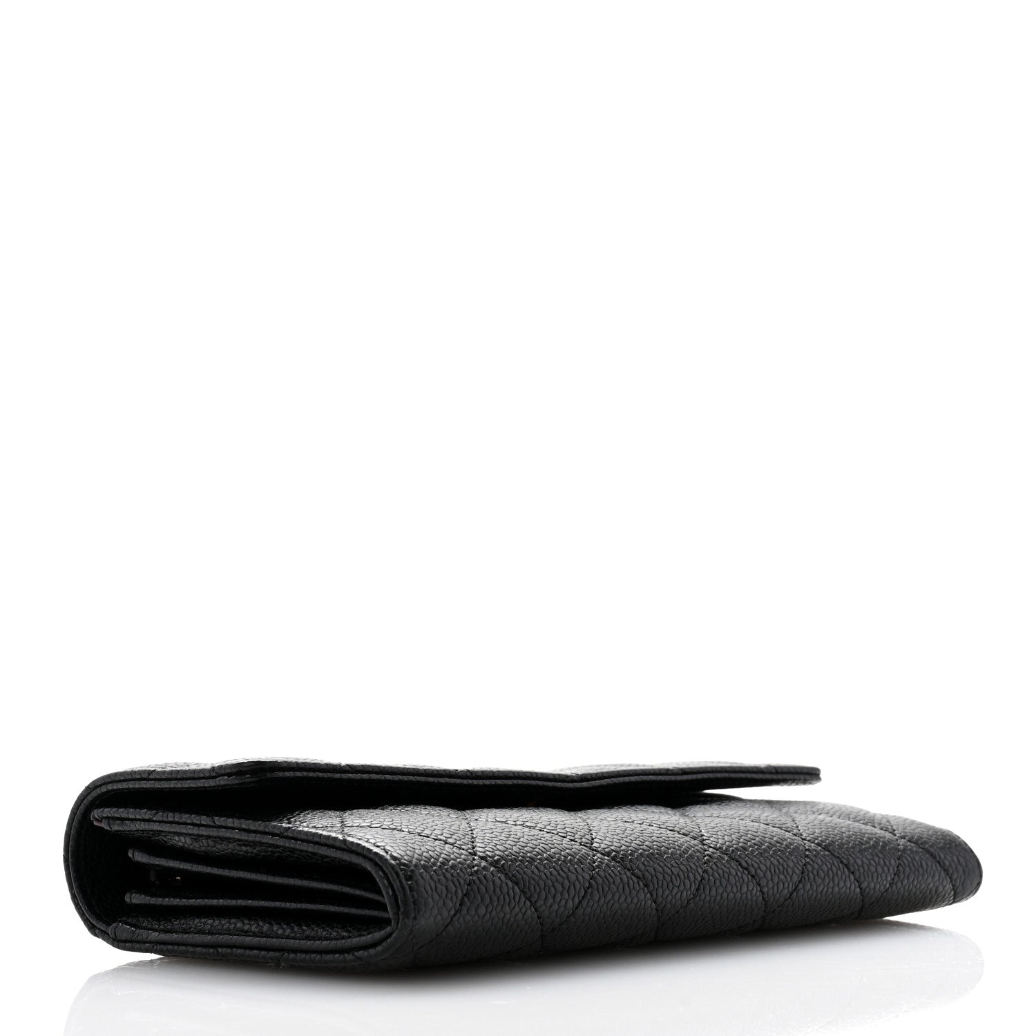 Chanel Caviar Quilted Large Gusset Flap Wallet Black 4 of 8