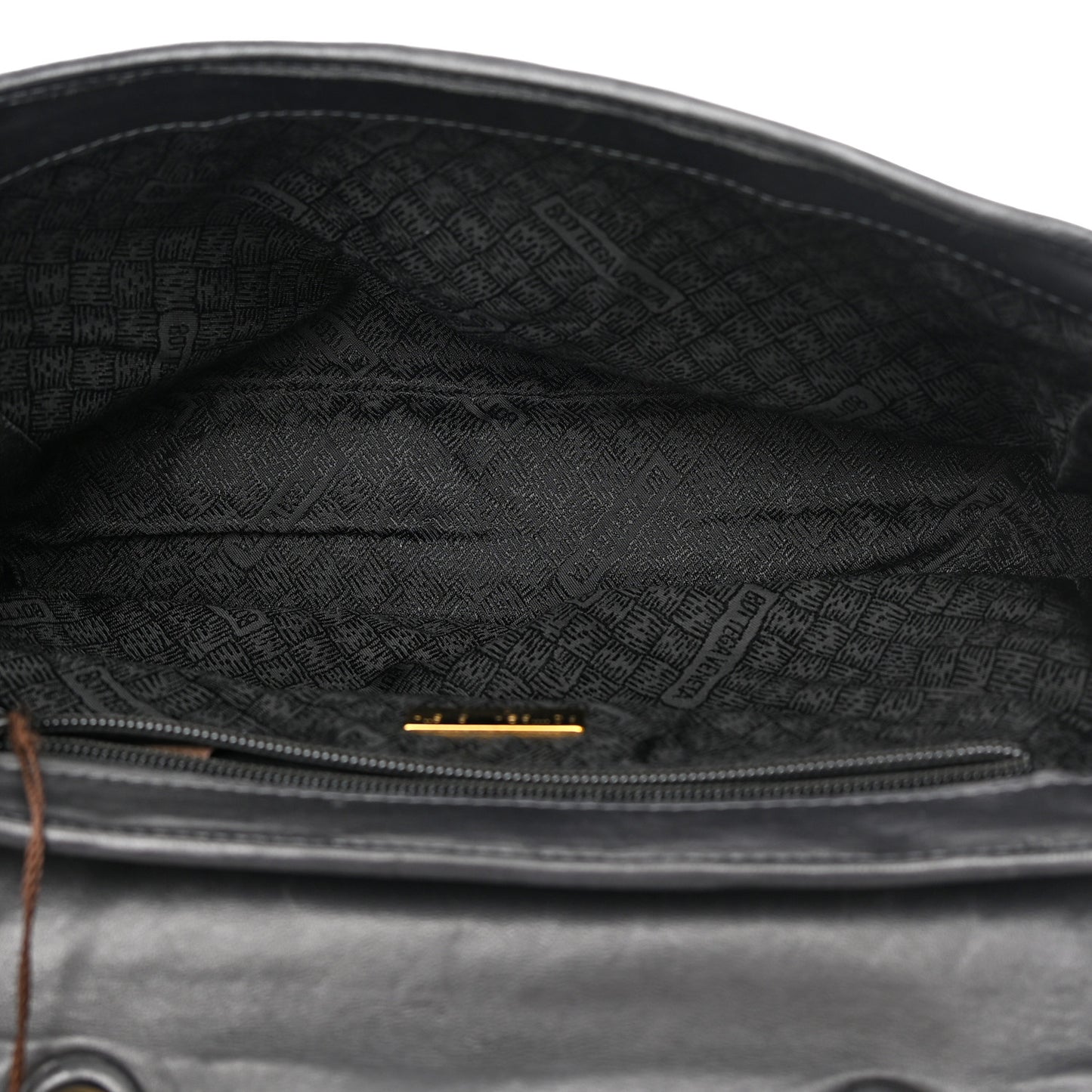 Nappa Intrecciato Top Handle Bag Black