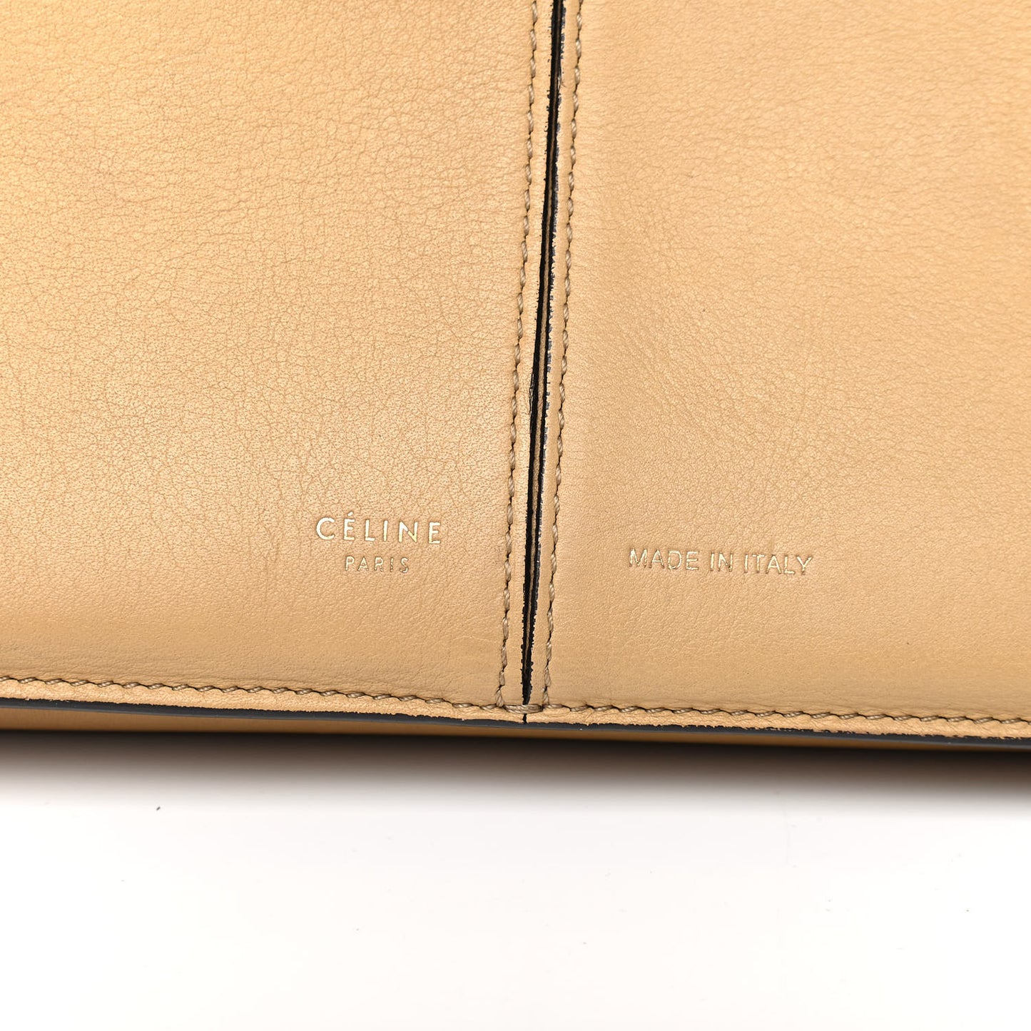 Supple Natural Calfskin Medium Tri-Fold Bag Sand