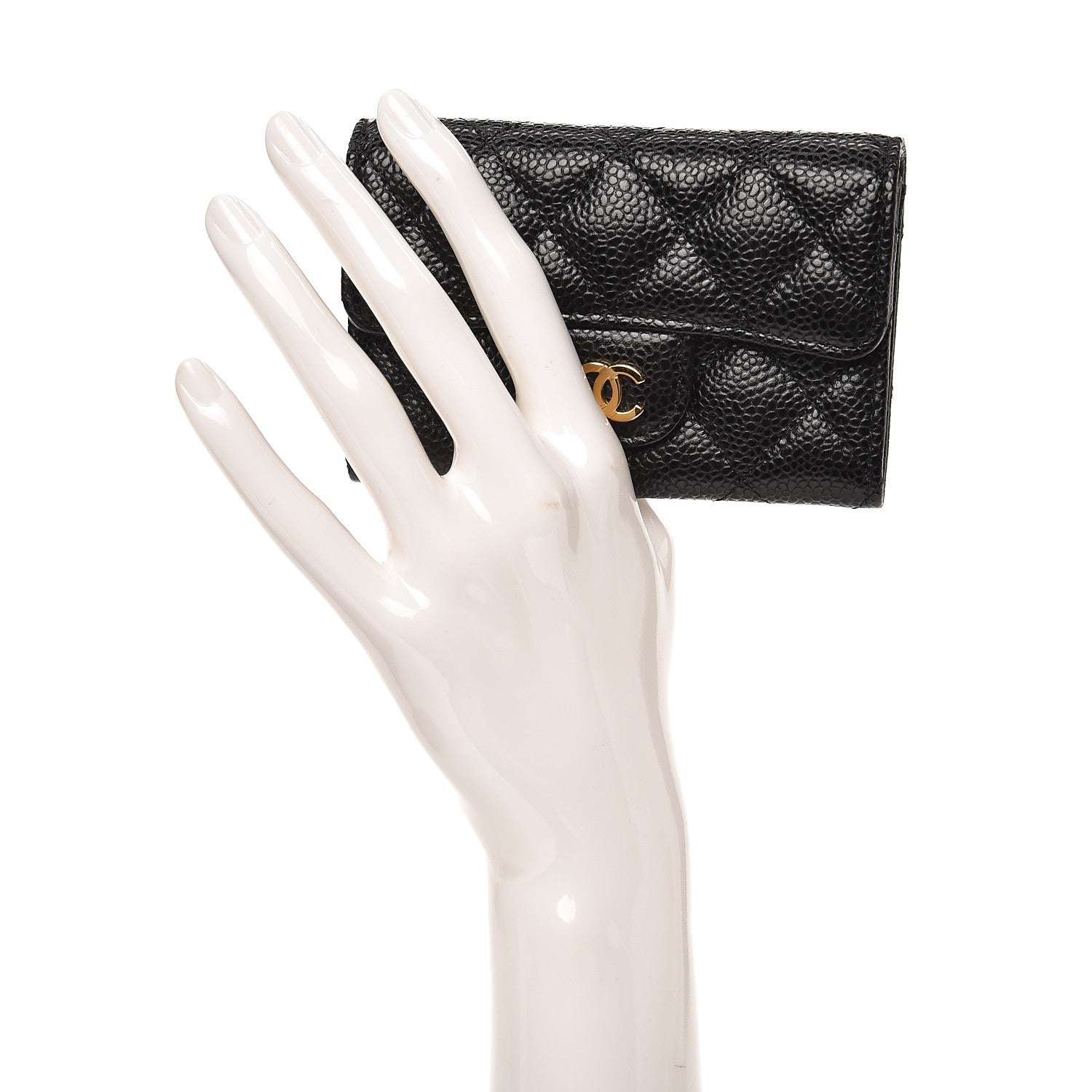 Chanel Caviar Quilted Flap Card Holder Black 2 of 8