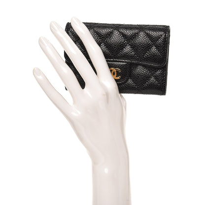 Chanel Caviar Quilted Flap Card Holder Black 2 of 8