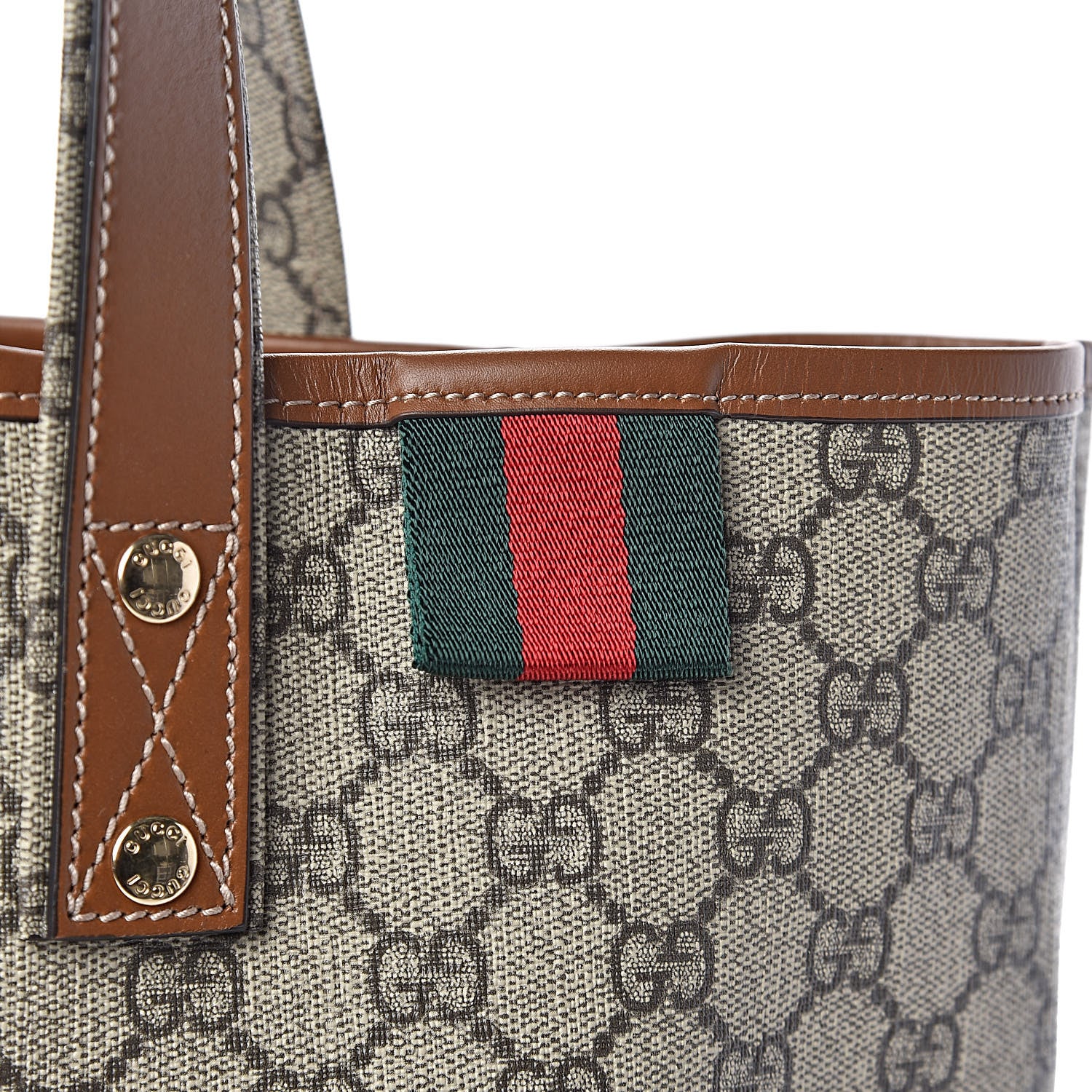 Gucci GG Plus Monogram Medium Signature Web Loop Tote Brown 8 of 10