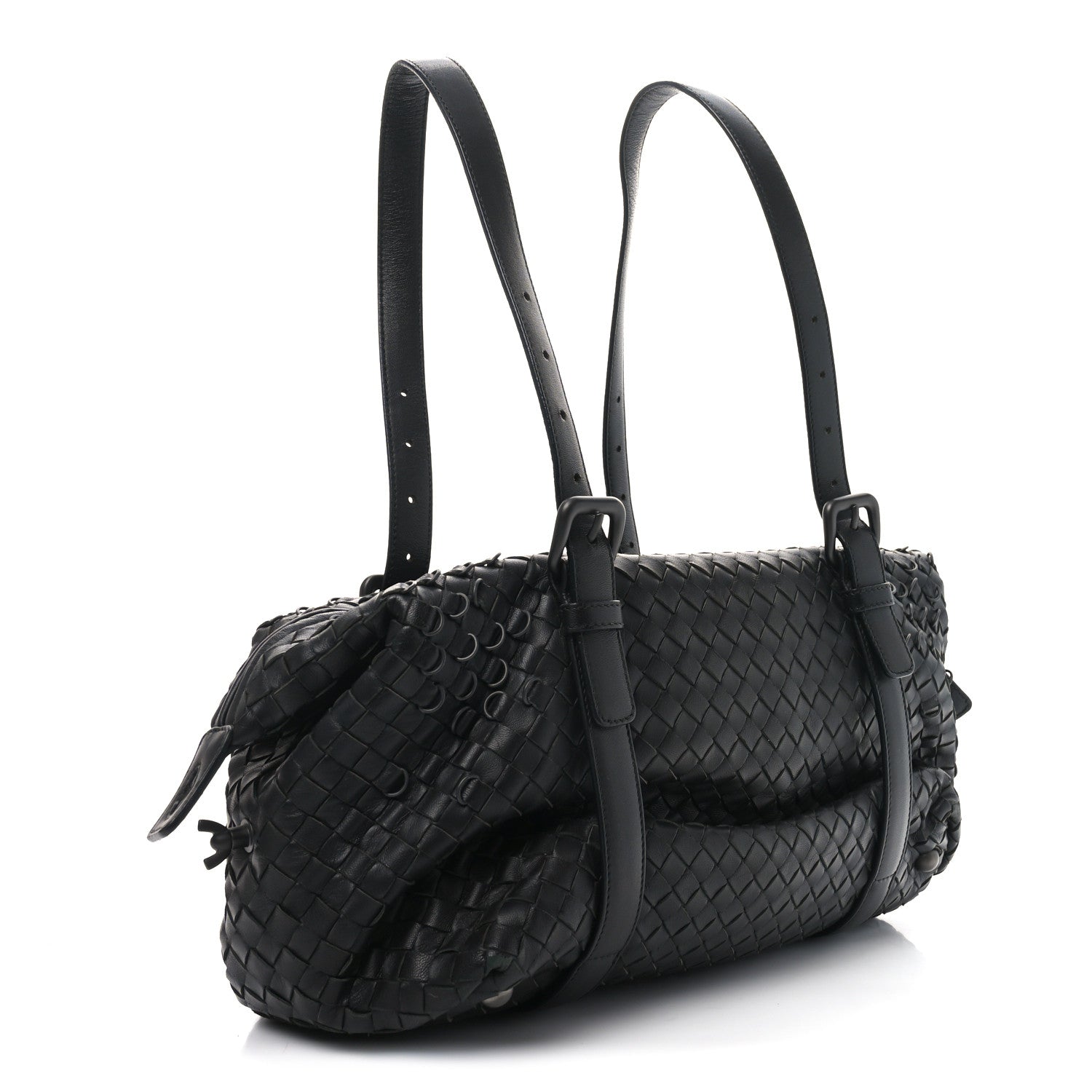 Bottega Veneta Nappa Intrecciato Montaigne Rings Bag Black 3 of 11