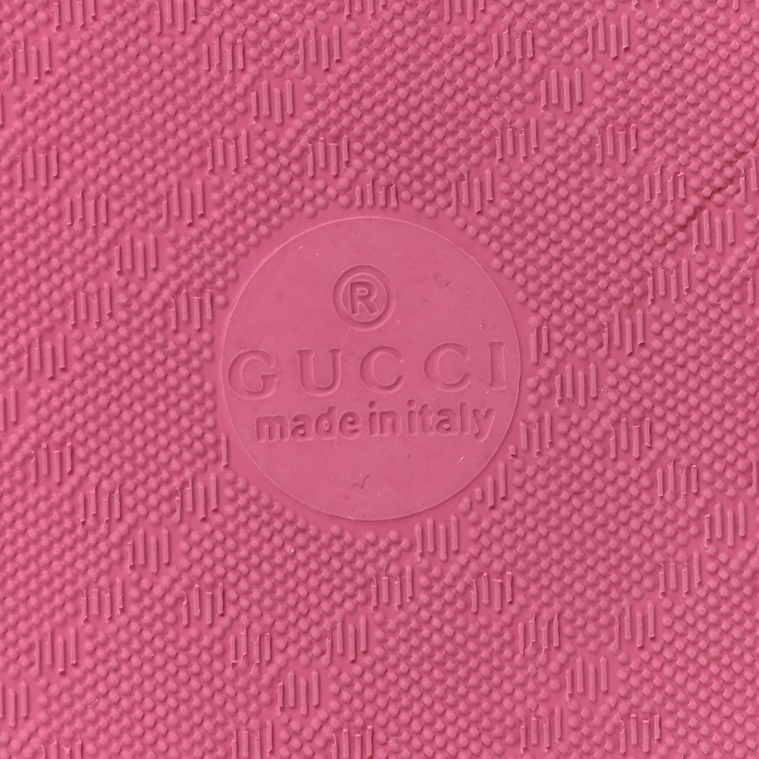 Gucci Rubber Chevron Womens GG Thong Sandals 40 Pink Tropical Flower 6 of 8