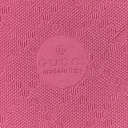 Gucci Rubber Chevron Womens GG Thong Sandals 40 Pink Tropical Flower 6 of 8