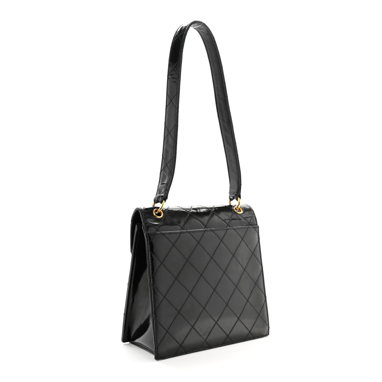 Chanel Patent Medium Kelly Flap Black 3 of 12