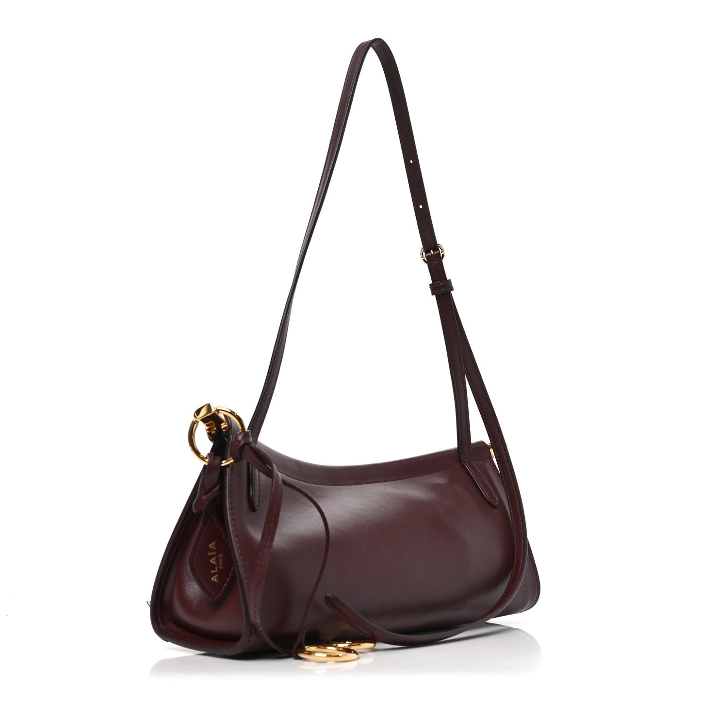 Calfskin Le Click East West Bag Rouge Grenat