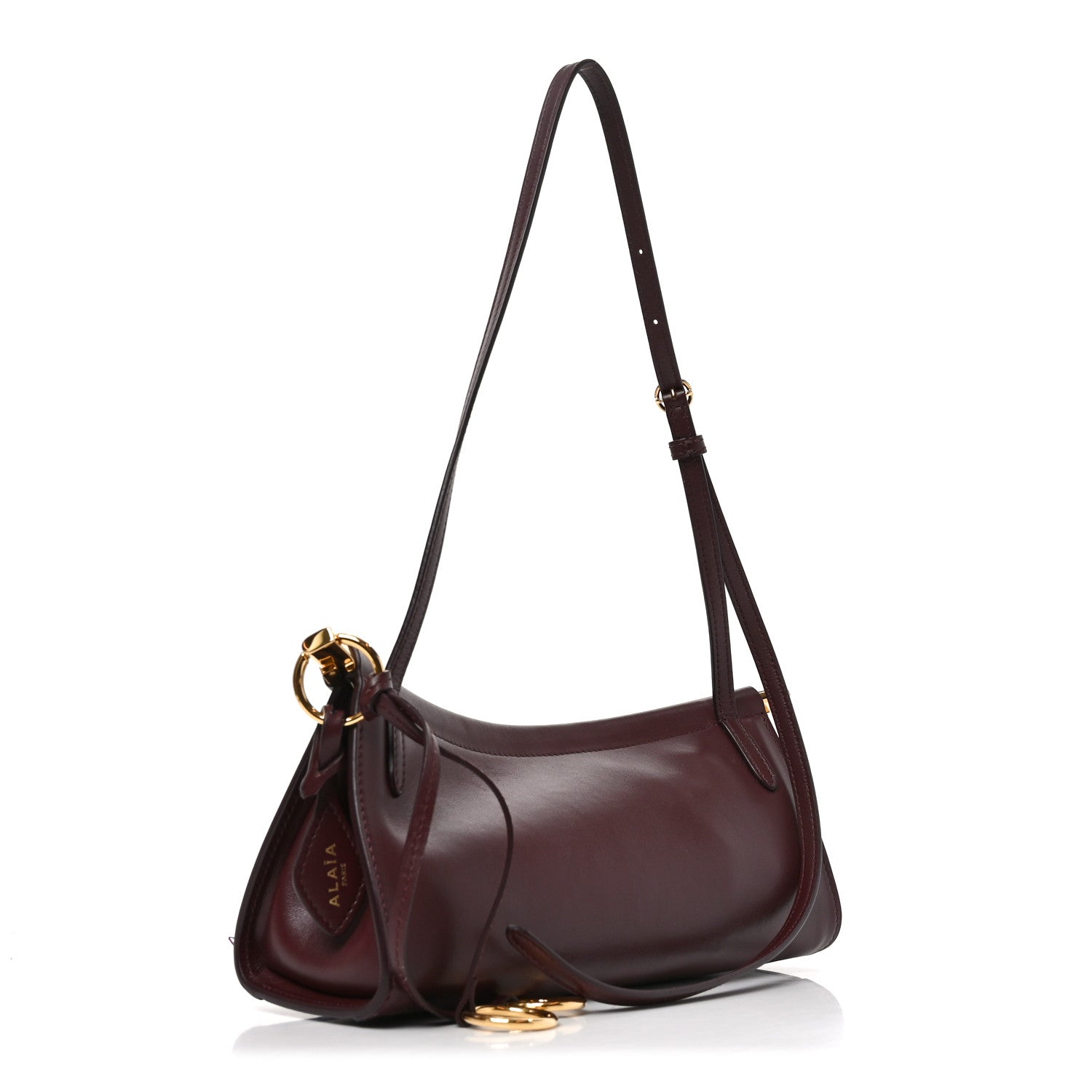 Alaia Calfskin Le Click East West Bag Rouge Grenat 3 of 9