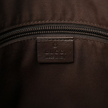Gucci Monogram Calfskin Perforated Medium Flat Messenger Bag Dark Brown 6 of 10