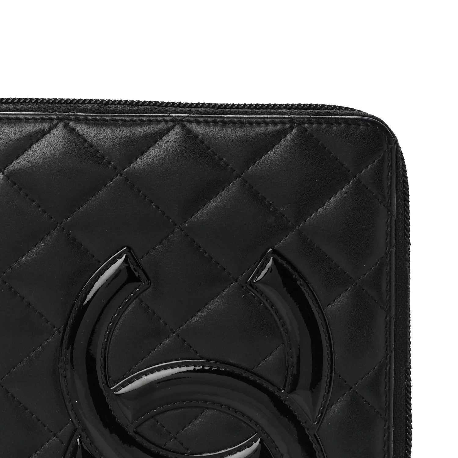 Chanel Calfskin Cambon Zip Around Organizer Wallet Black 10 of 23