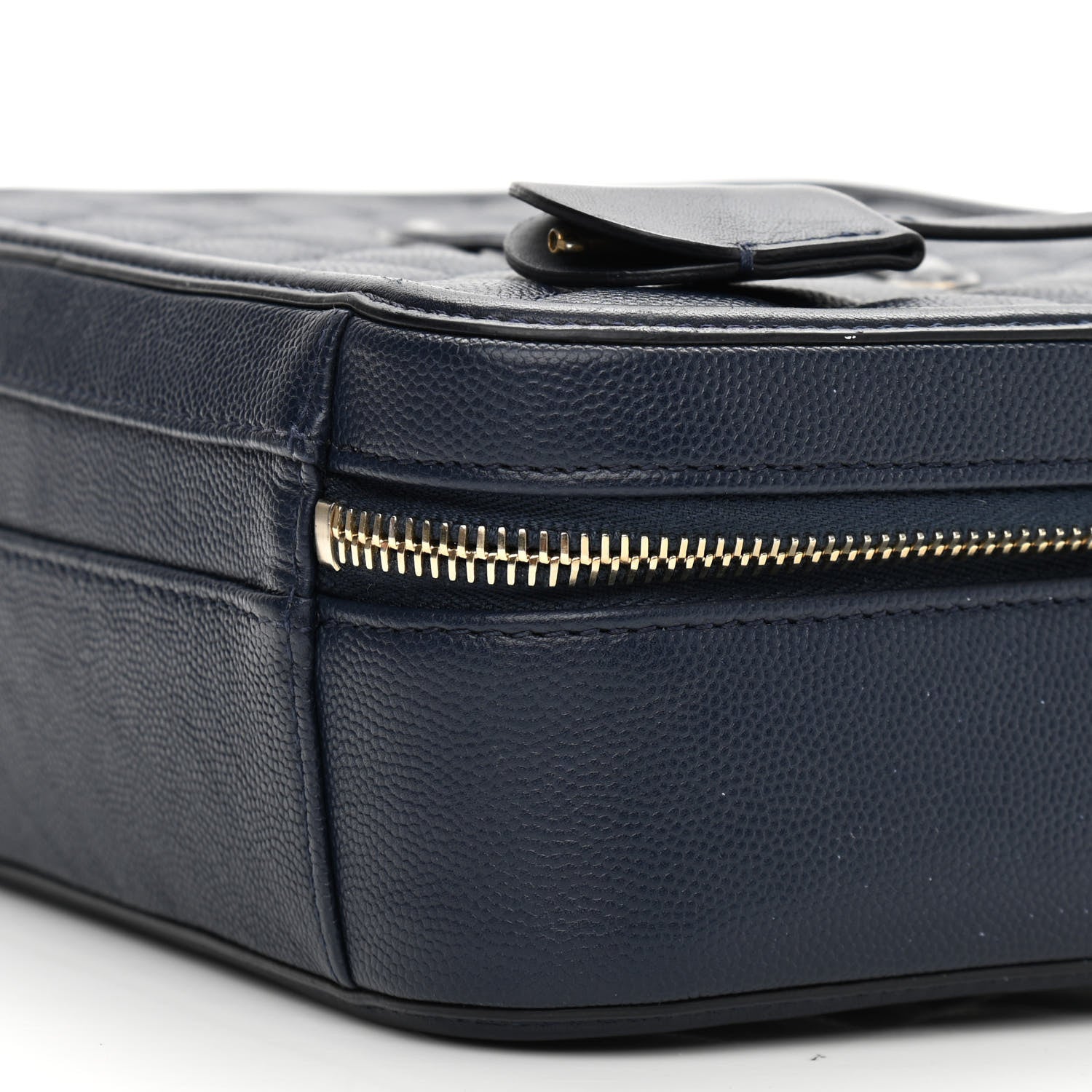 Chanel Caviar Quilted Medium CC Filigree Vanity Case Navy 8 of 15
