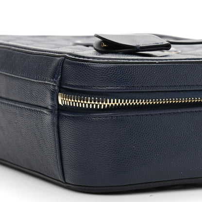 Chanel Caviar Quilted Medium CC Filigree Vanity Case Navy 8 of 15