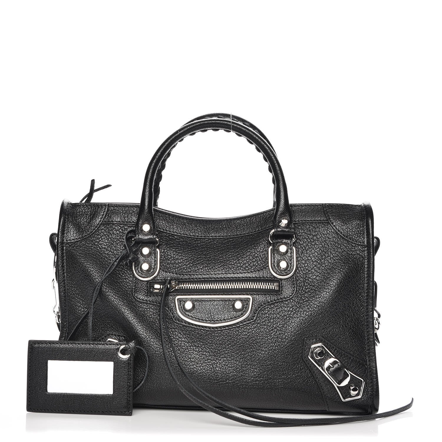 Balenciaga Chevre Silver Metallic Edge Hardware S City Black 1 of 8
