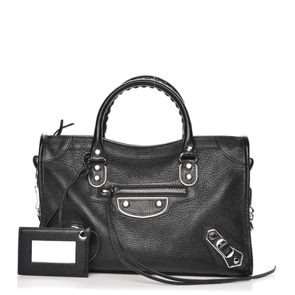 Balenciaga Chevre Silver Metallic Edge Hardware S City Black 1 of 8