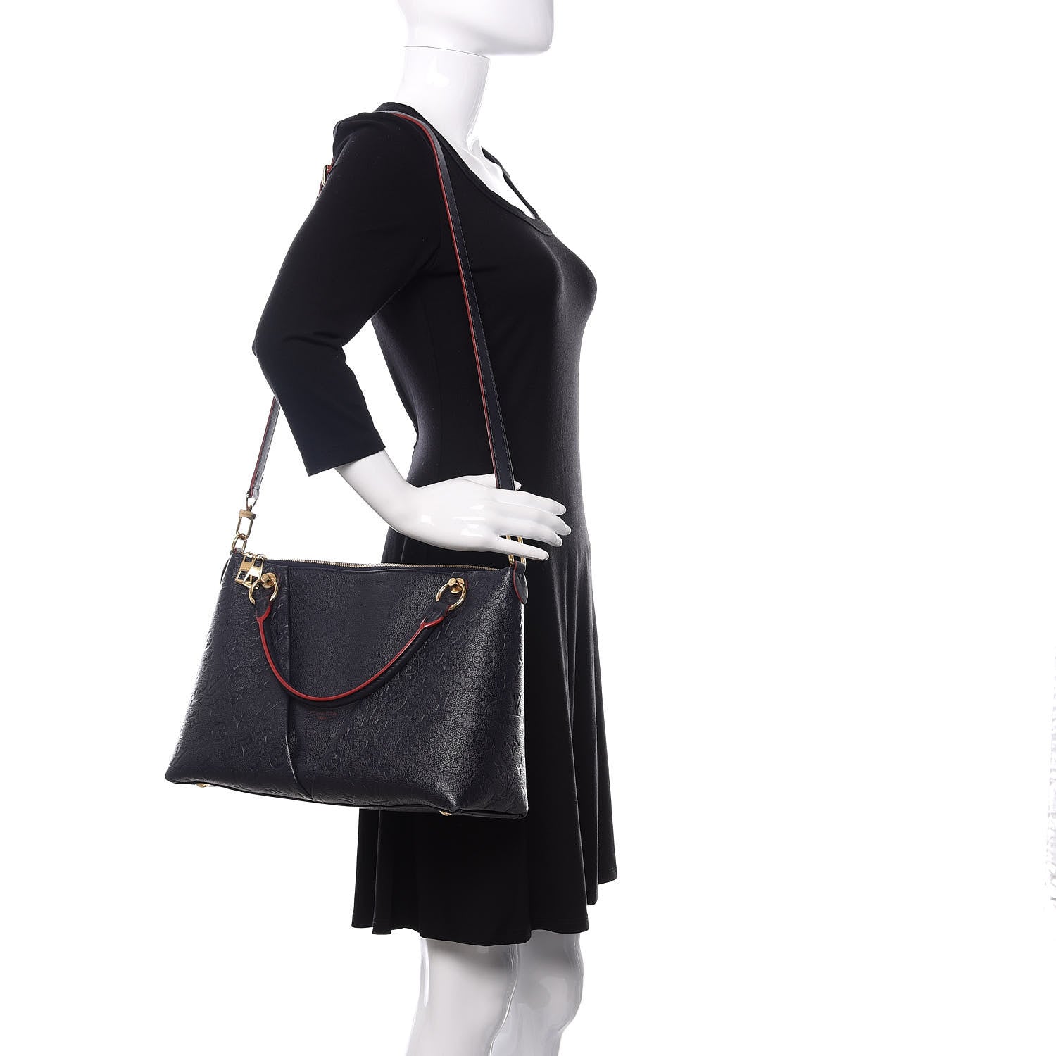 Louis Vuitton Empreinte V Tote MM Marine Rouge 2 of 11