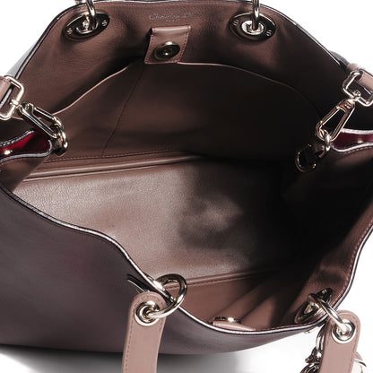 Christian Dior Smooth Calfskin Tri-Color Large Diorissimo Tote Burgundy 5 of 8