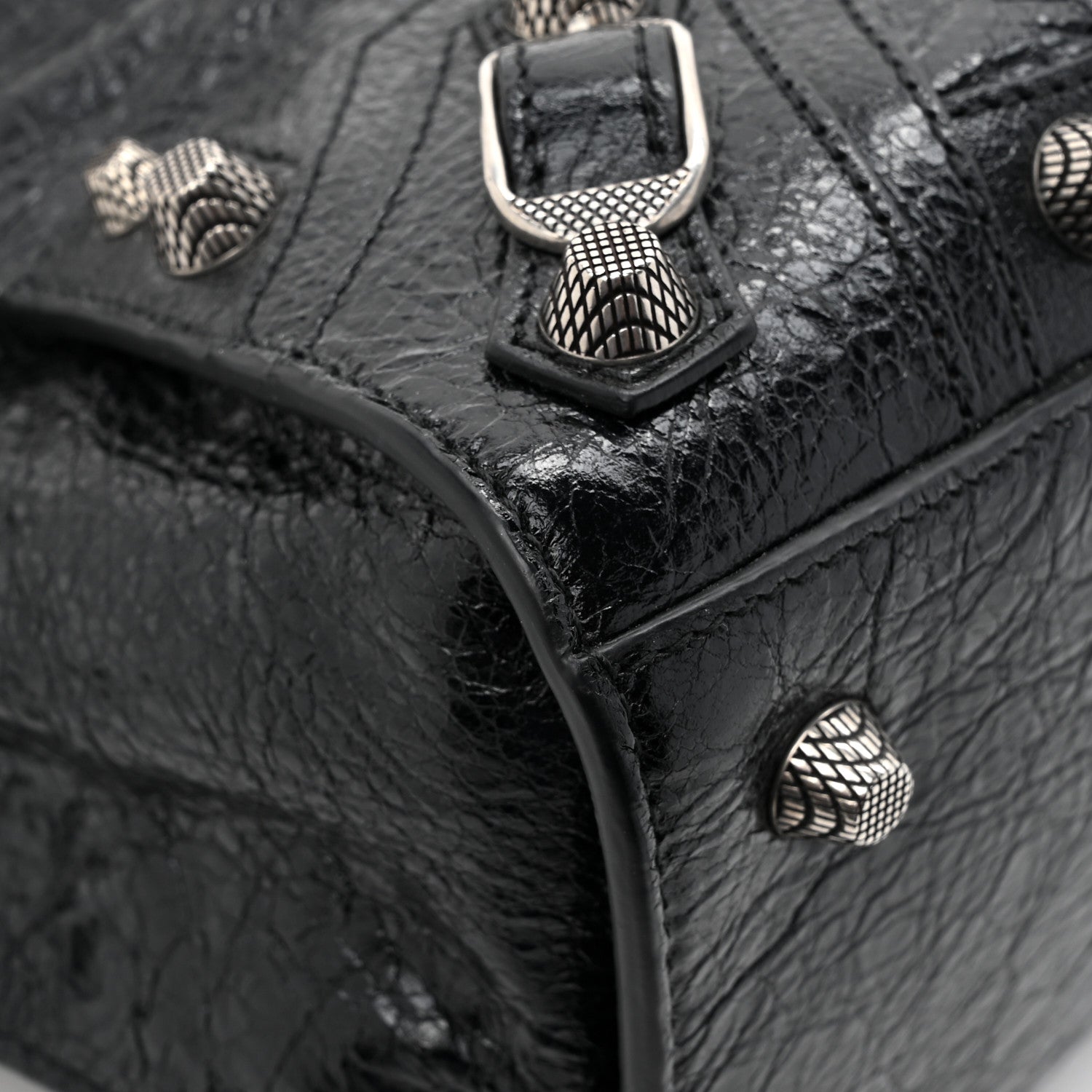 Balenciaga Agneau Arena Small Neo Cagole City Handbag Black 12 of 13