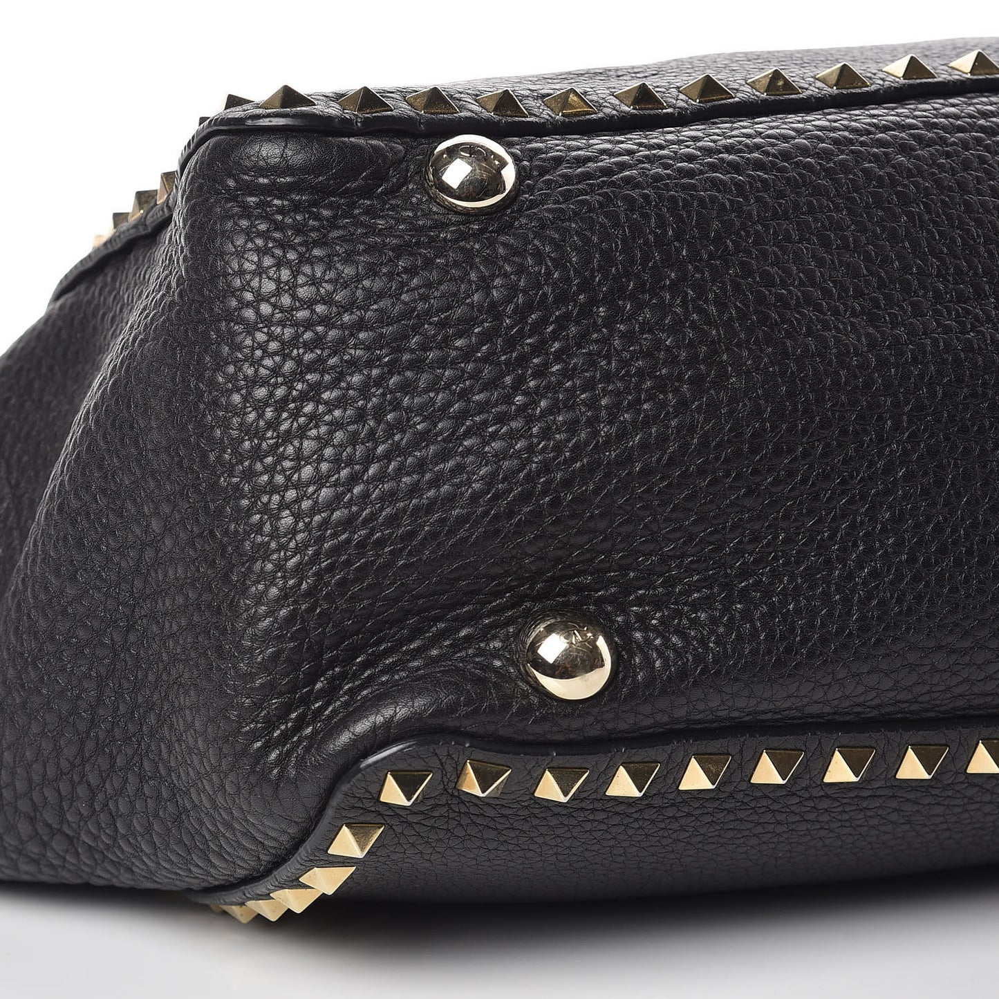 Alce Printed Calfskin Medium Rockstud Tote Black
