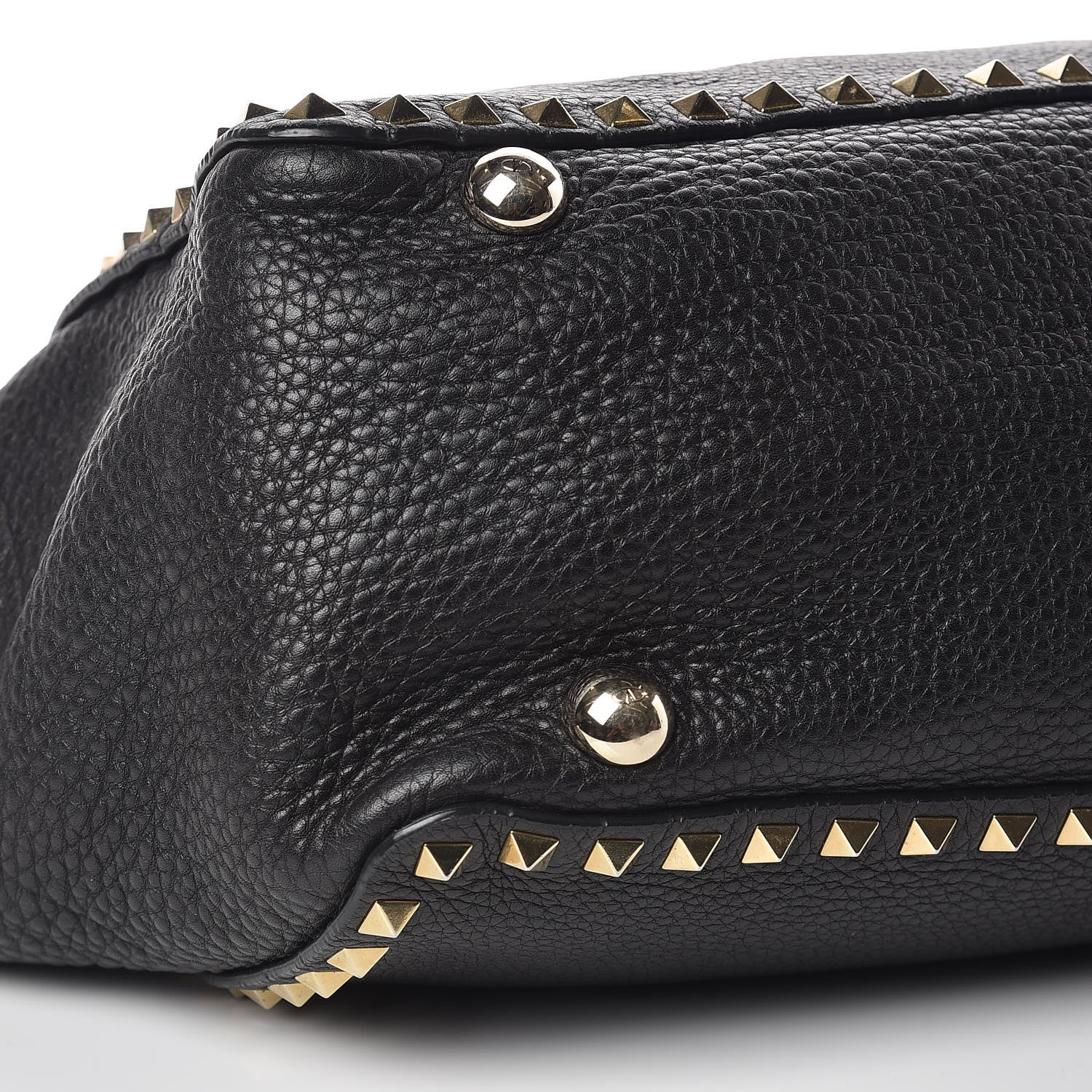 Valentino Garavani Alce Printed Calfskin Medium Rockstud Tote Black 9 of 10
