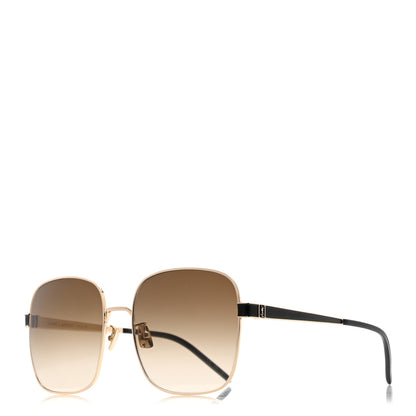 Saint Laurent Metal Sunglasses SL M75 Black Gold 1 of 7