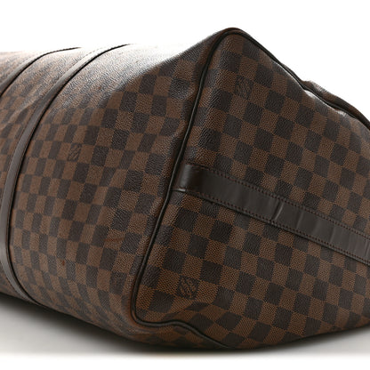 Louis Vuitton Damier Ebene Keepall Bandouliere 55 9 of 14