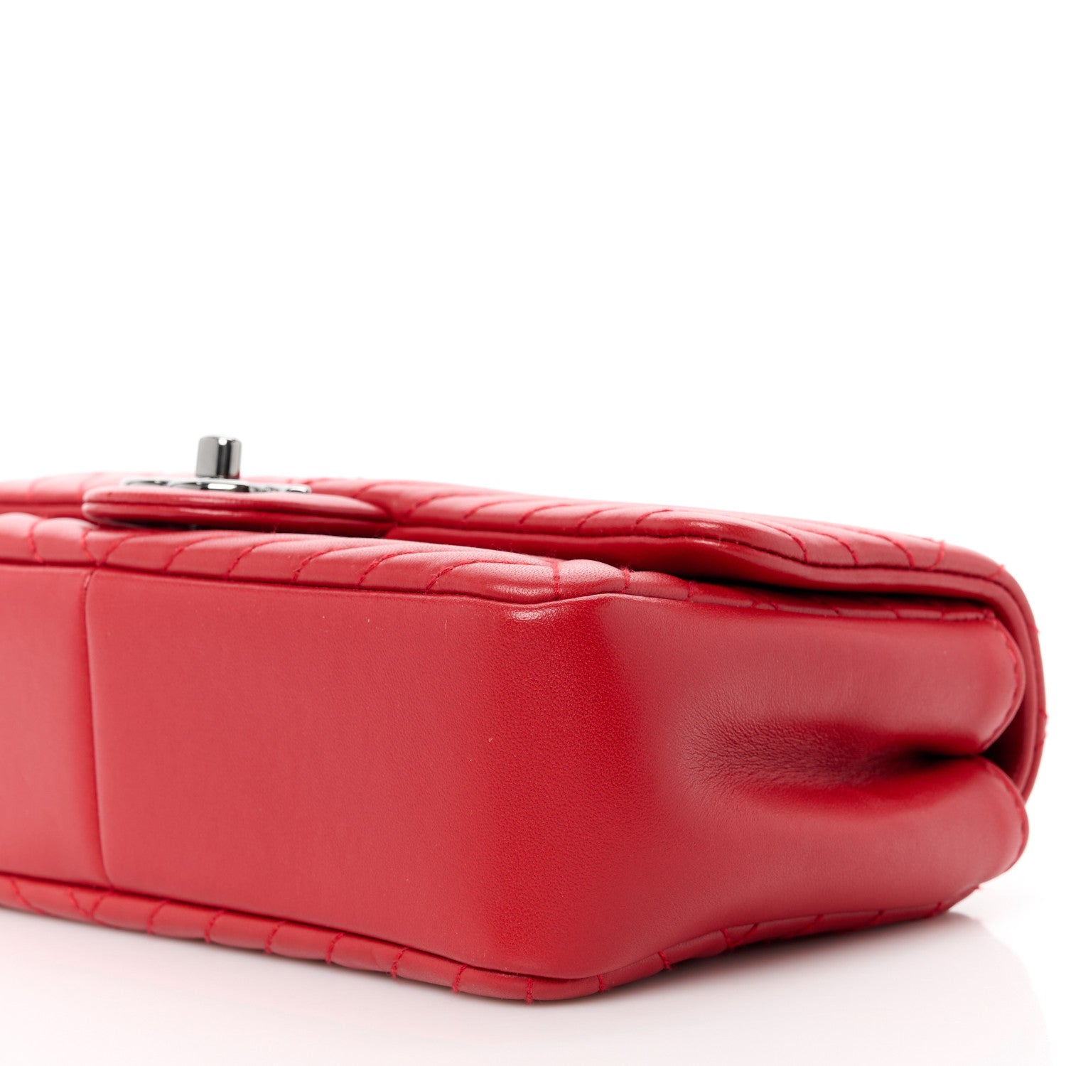 Chanel Lambskin Small CC Crossing Flap Red 11 of 12