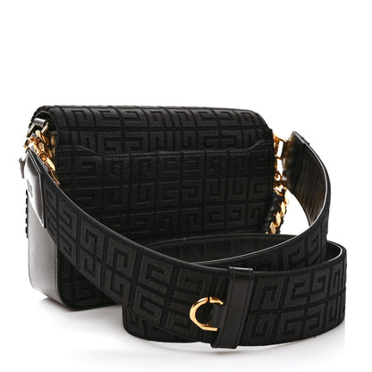 Givenchy Canvas Woven Embroidered Small 4G Bag With Chain Black 3 of 10