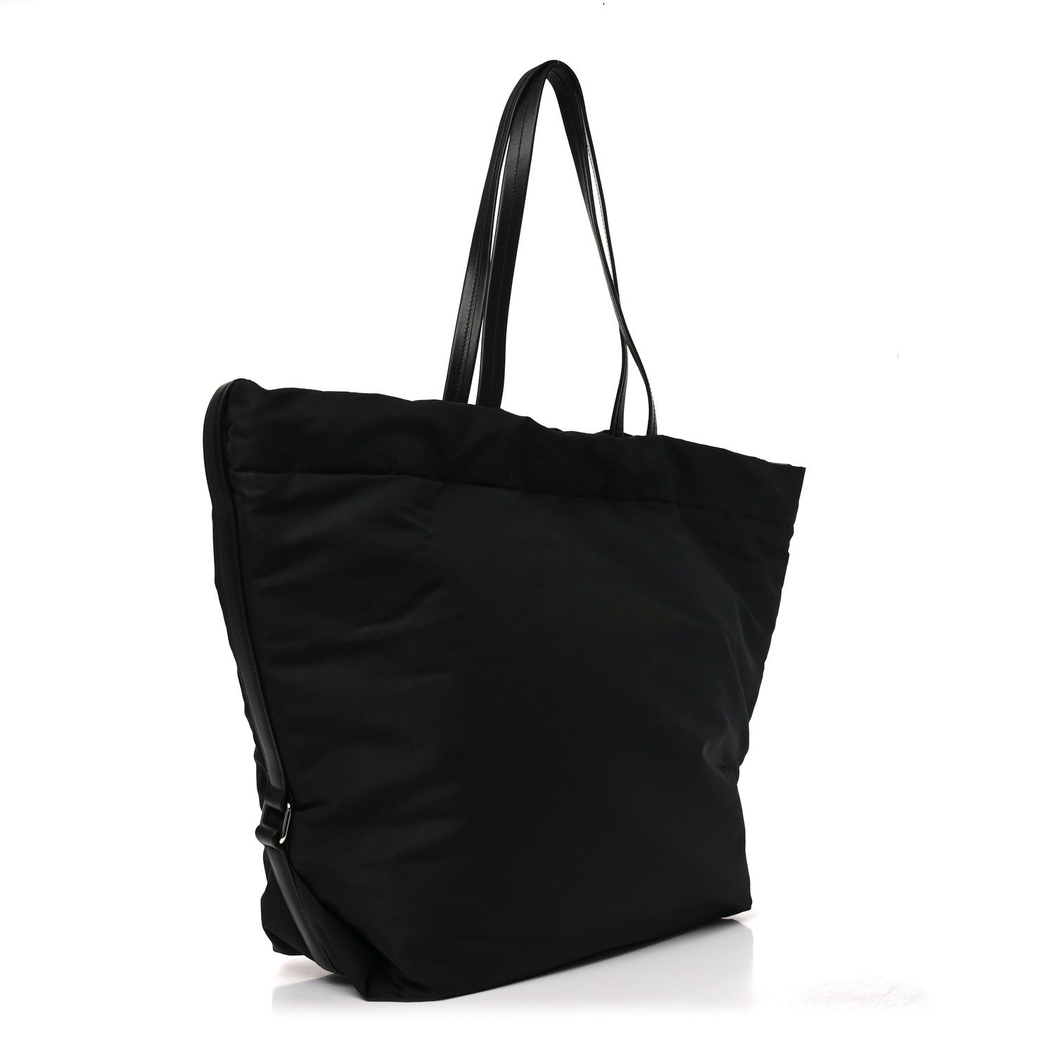 Alexander McQueen Nylon Graffiti Logo The Bundle Tote Black White 4 of 17