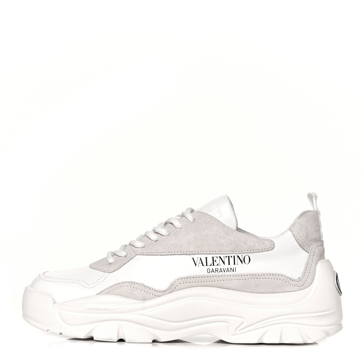 Calfskin Suede Mens Gumboy Sneakers 39 White