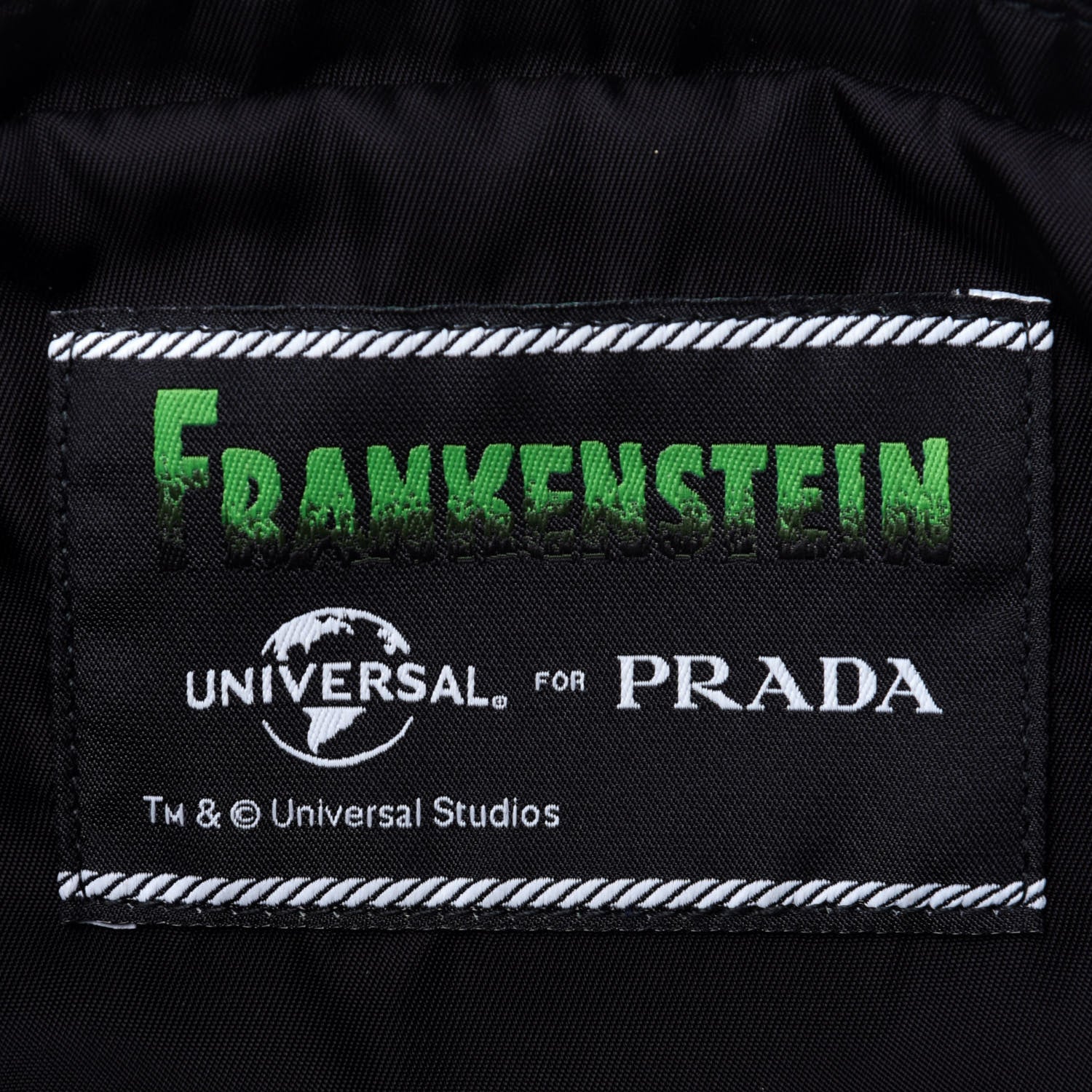 Prada X UNIVERSAL STUDIOS Tessuto Nylon Thunder Frankenstein Belt Bag Blu Smeraldo 6 of 9