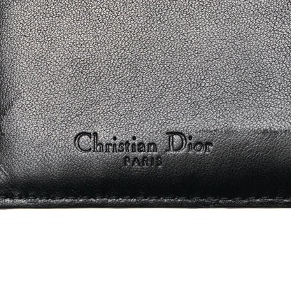 Christian Dior Lambskin Cannage Studded Lady Dior Zip Card Holder Black 6 of 7
