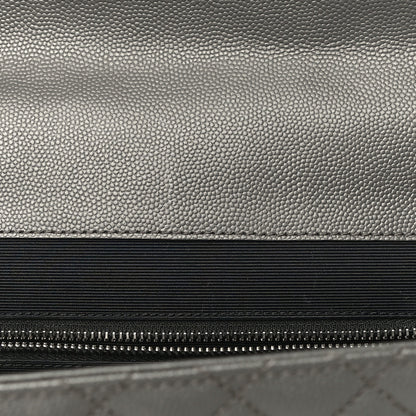 Saint Laurent Grain De Poudre Textured Mixed Matelasse Large Triquilt Monogram Satchel Earth 12 of 16