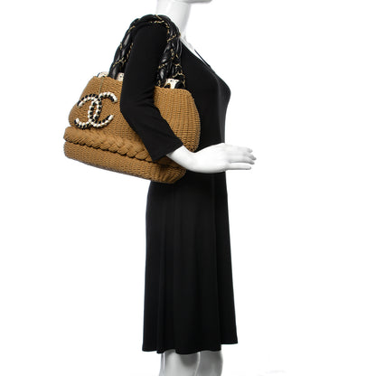 Chanel Woven Raffia Lambskin Coco Country Tote 2 of 15