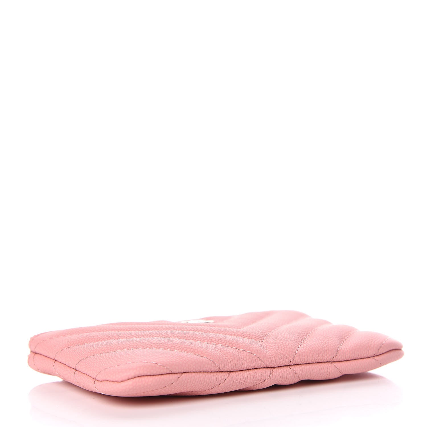 Chanel Caviar Chevron Quilted Small Cosmetic Case Pink 4 of 8