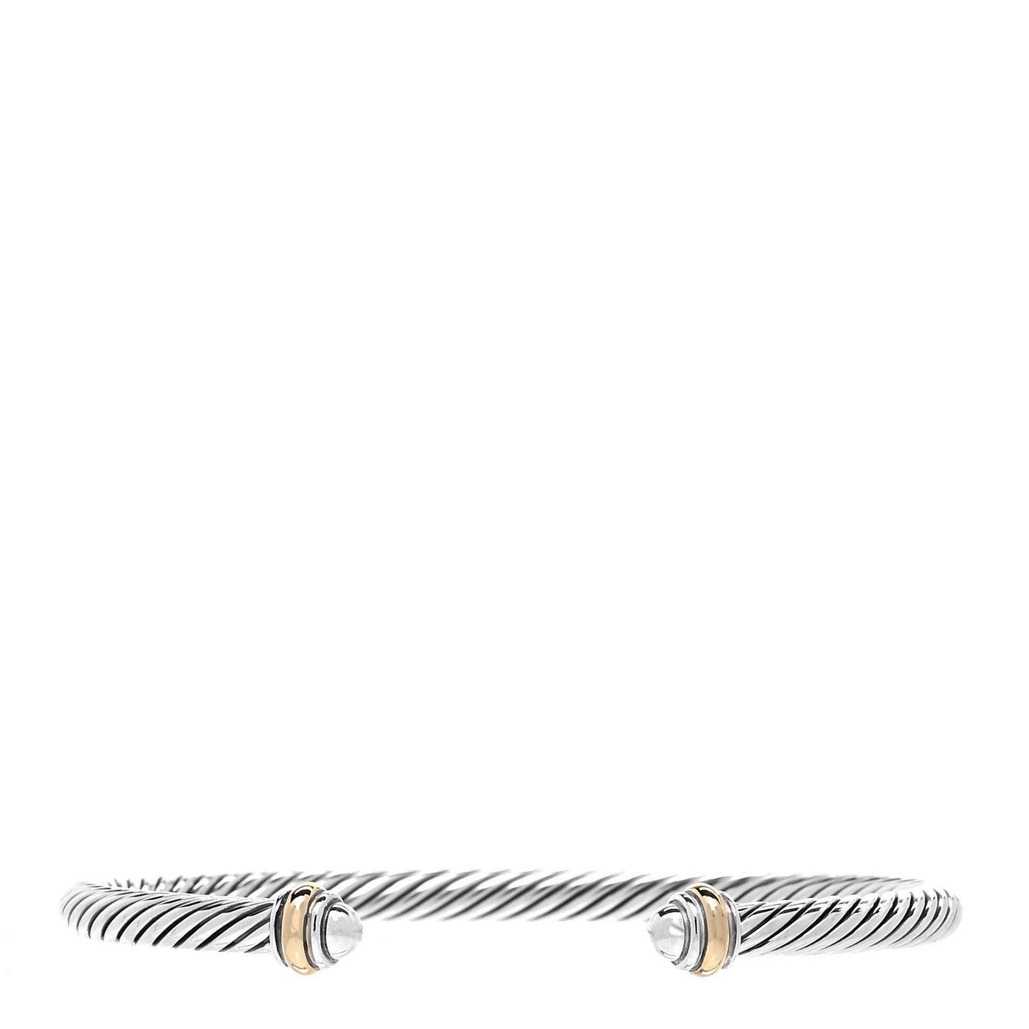 Sterling Silver 18K Yellow Gold 4mm Cable Classics Bracelet