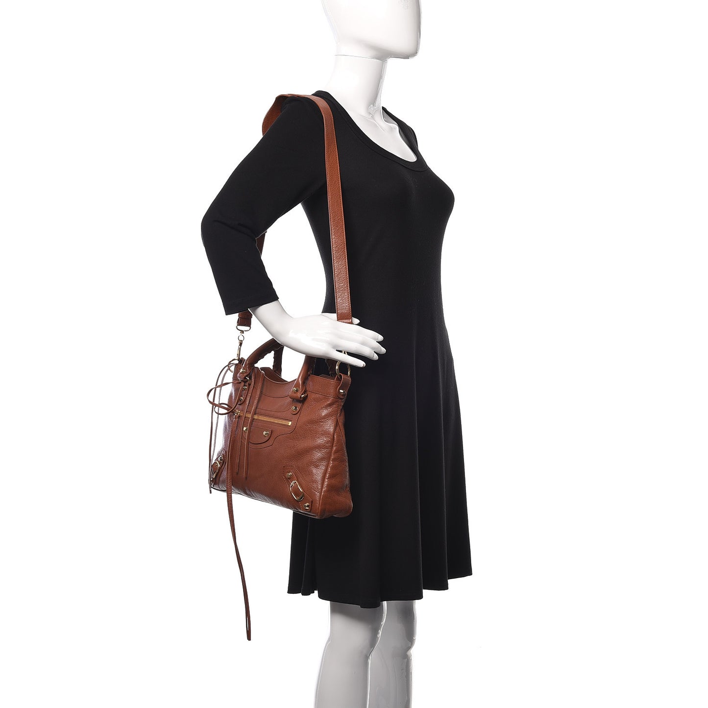 Agneau Classic Gold Hardware Town Marron Cognac