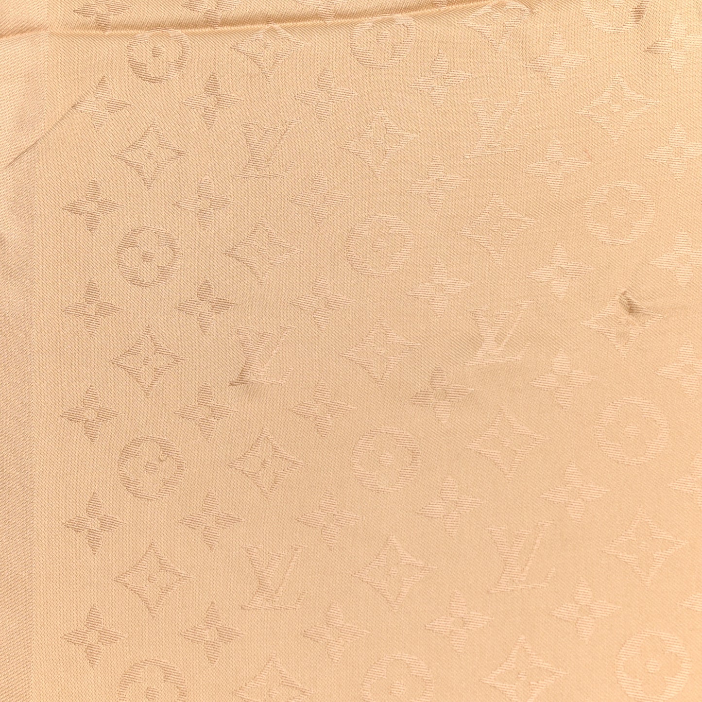 Silk Wool Monogram Shine Shawl Gold