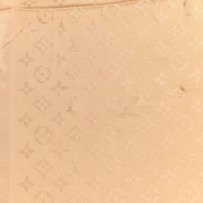 Louis Vuitton Silk Wool Monogram Shine Shawl Gold 3 of 5