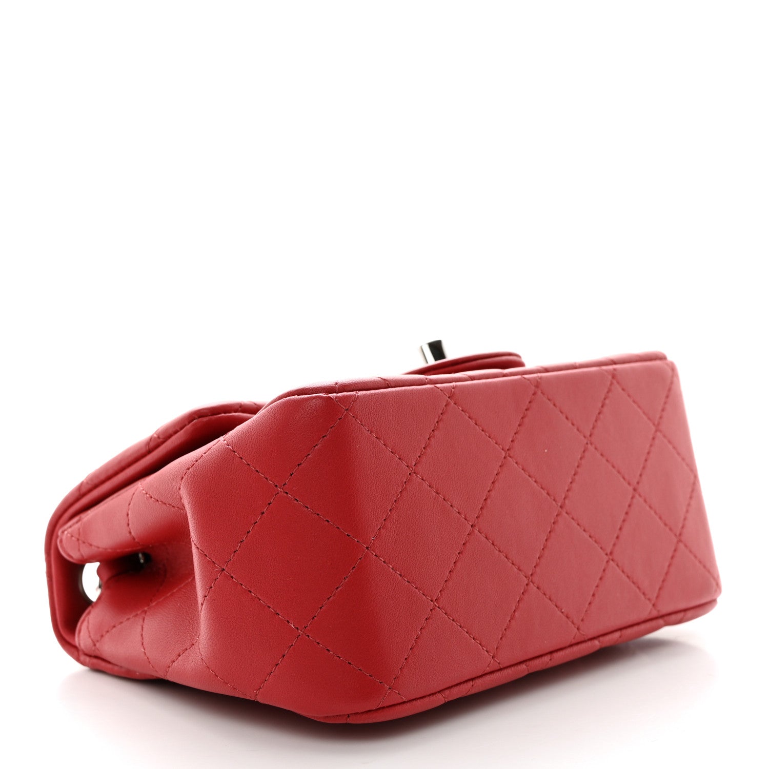 Chanel Lambskin Quilted Mini Square Flap Red 4 of 10