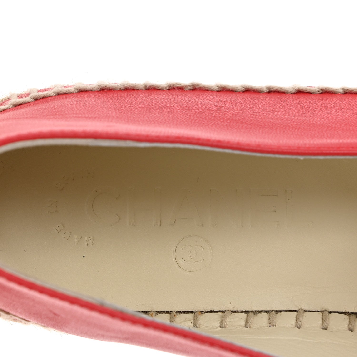 Chanel Lambskin CC Espadrilles 39 Red 8 of 9