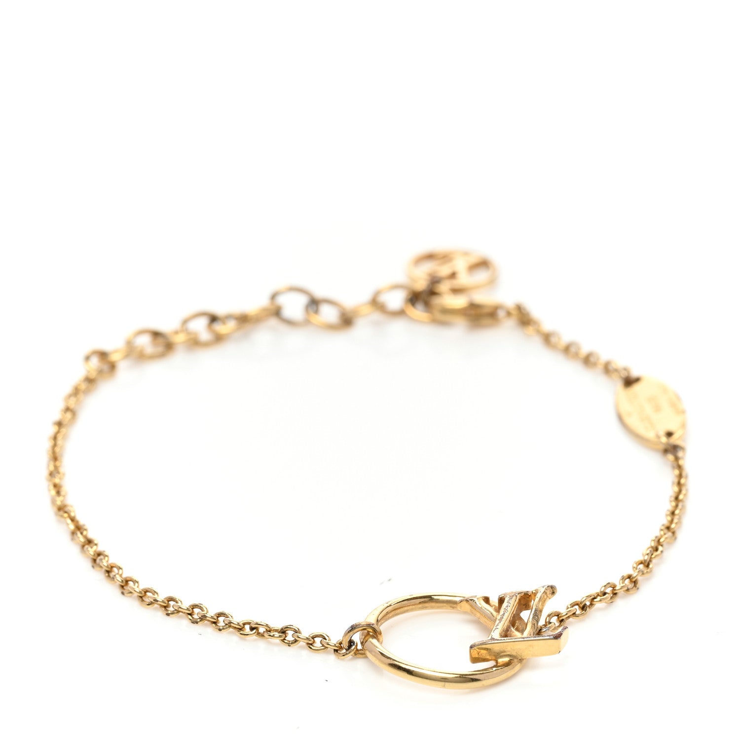 Louis Vuitton Metal LV Eclipse Bracelet Gold 1 of 6