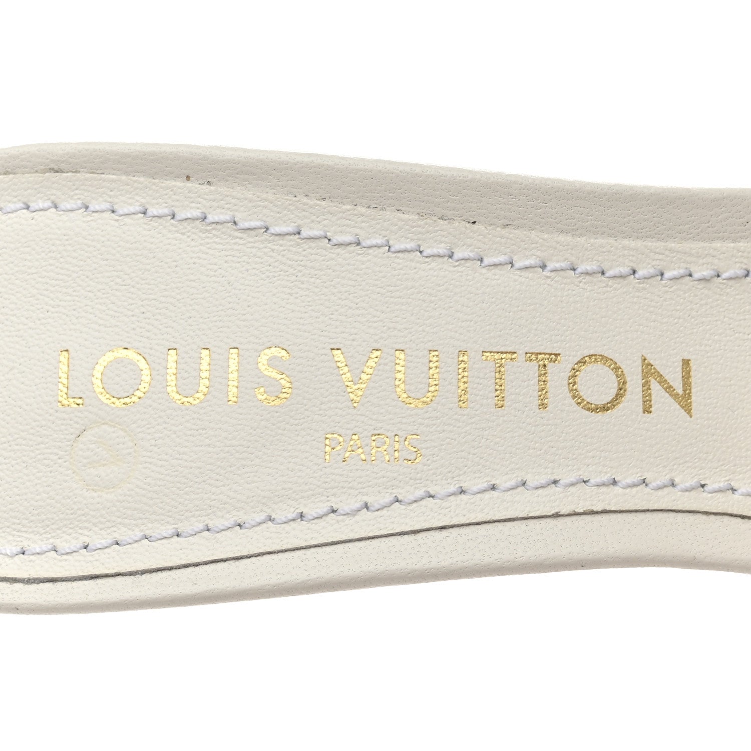Louis Vuitton Lambskin Embossed Monogram By The Pool Revival High Heel Mules 38.5 White Blue Purple 7 of 10