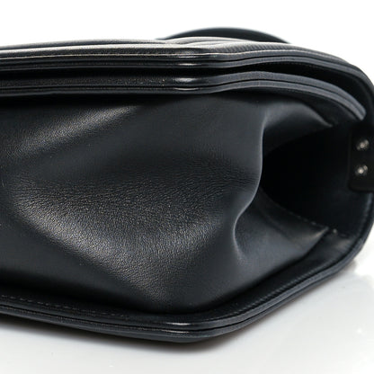 Chanel Calfskin Chevron Quilted Medium Boy Flap Black 10 of 10