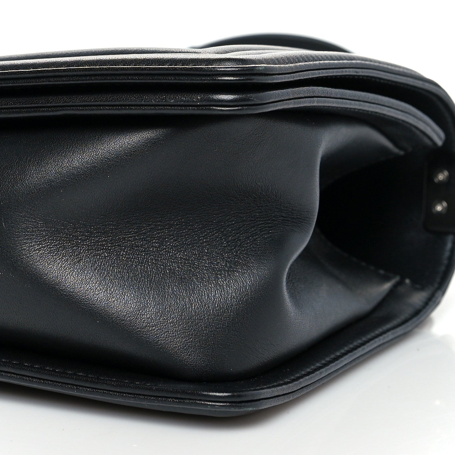 Chanel Calfskin Chevron Quilted Medium Boy Flap Black 10 of 10