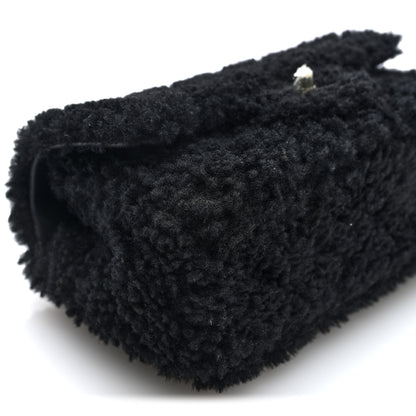 Chanel Shearling Quilted Mini Top Handle Rectangular Flap Black 8 of 9