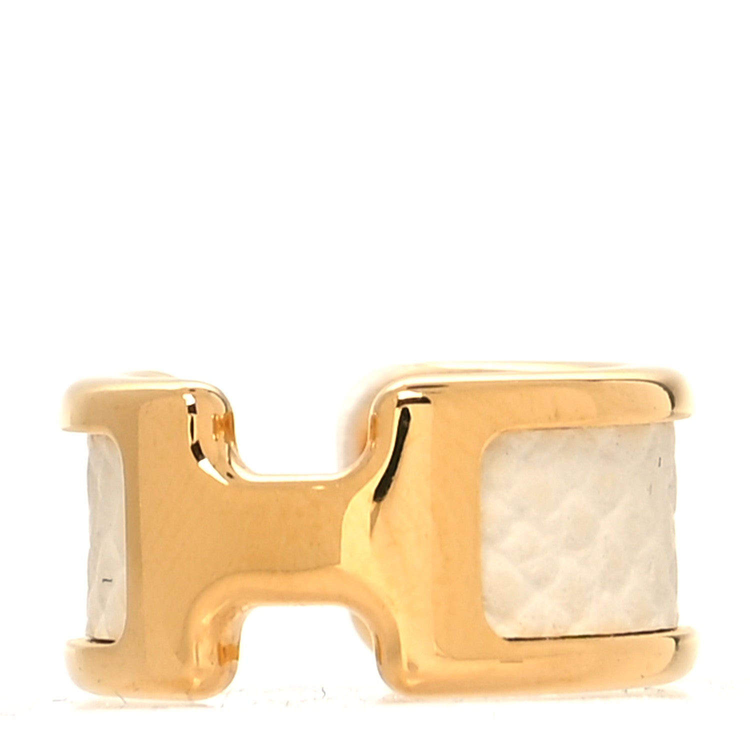 Hermes Lizard Olympe Ear Cuff PM White 1 of 4