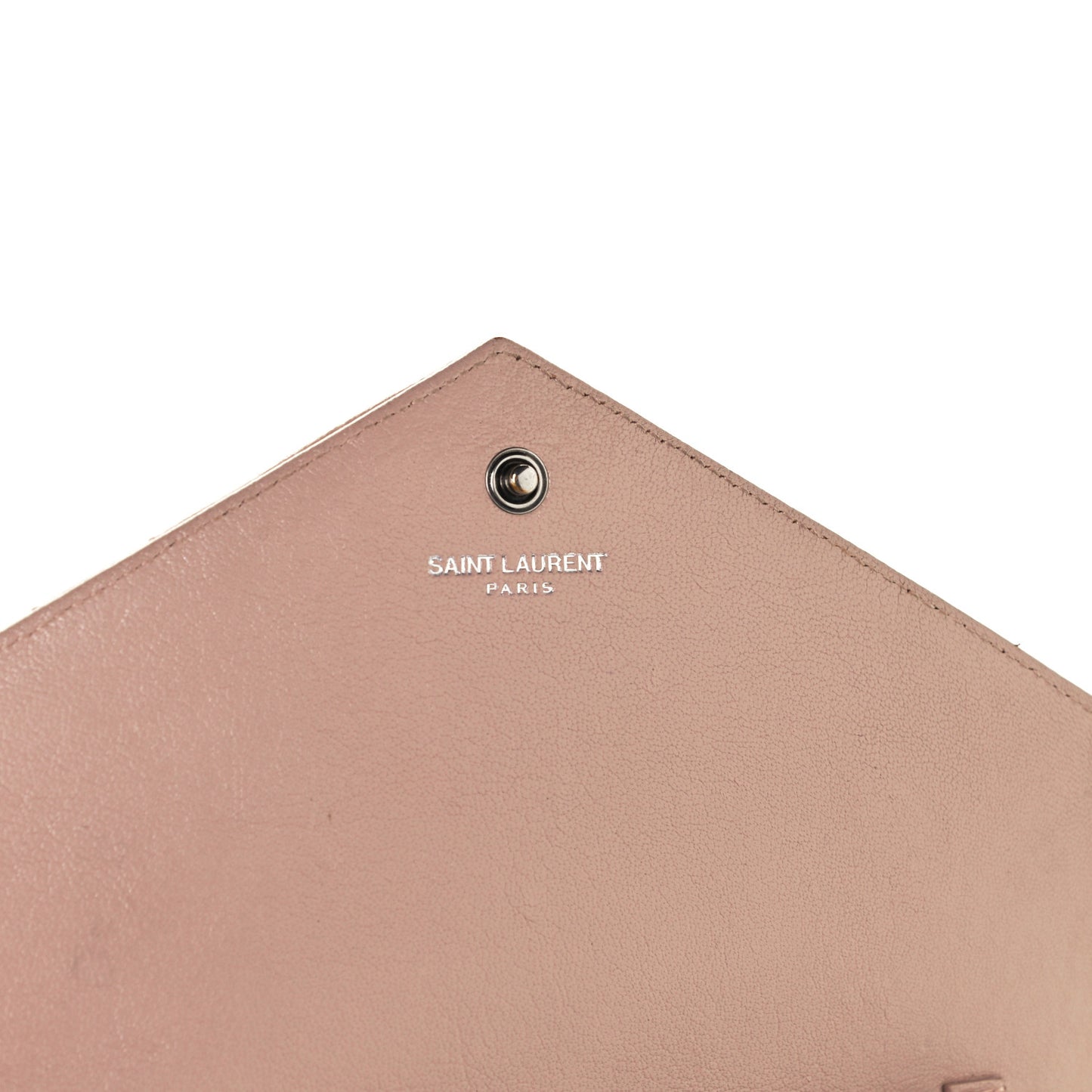 Sheepskin Tri-Quilt Monogram Envelope Chain Wallet Dark Beige