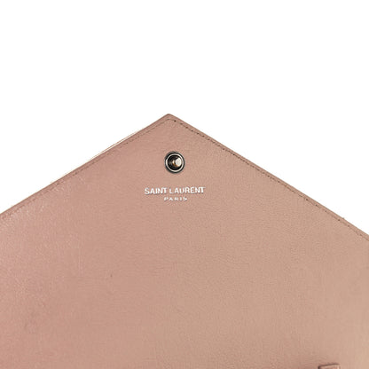 Saint Laurent Sheepskin Tri-Quilt Monogram Envelope Chain Wallet Dark Beige 6 of 10