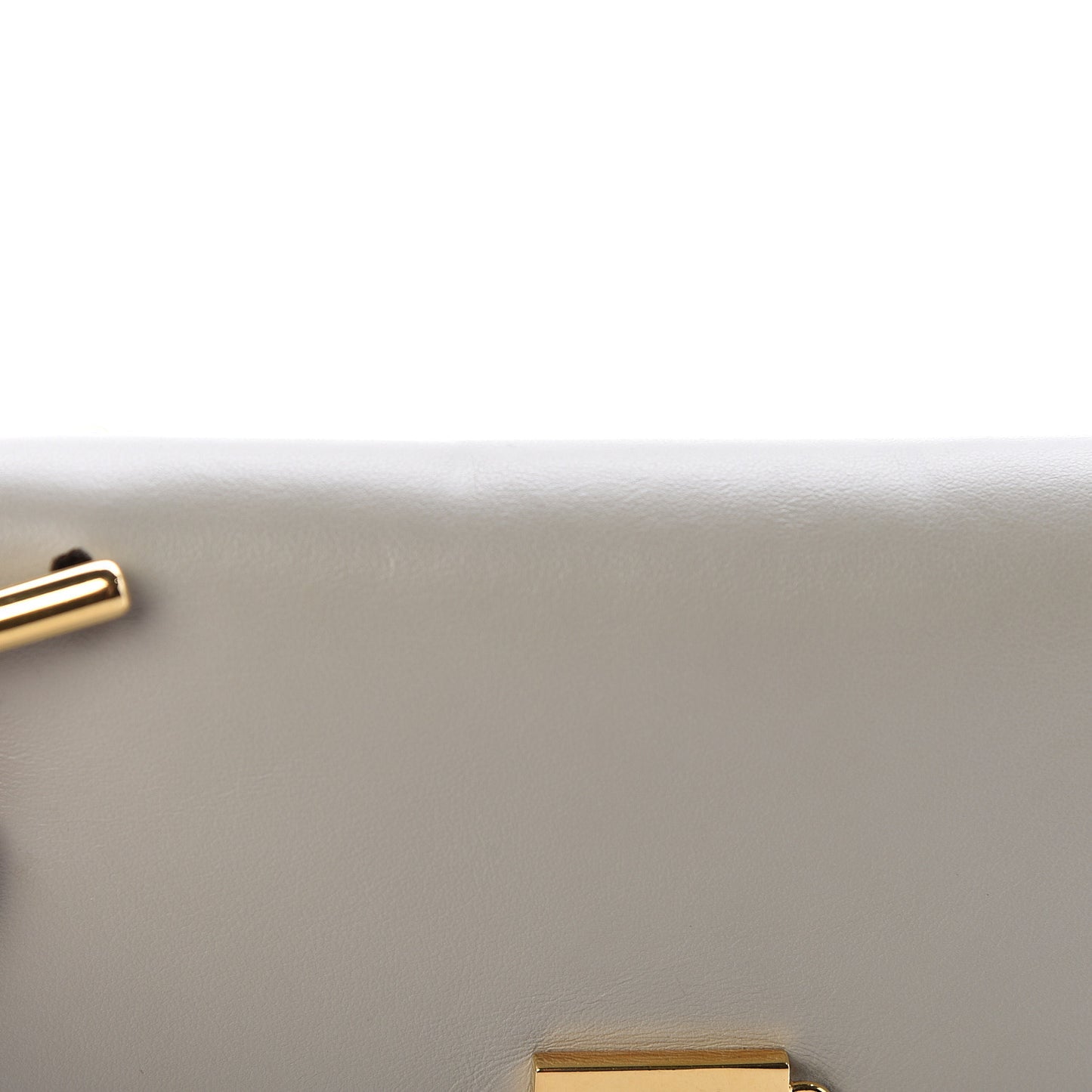 Grained Calfskin Lambskin Mini Bi-Color Drew Shoulder Bag Black Powder Beige