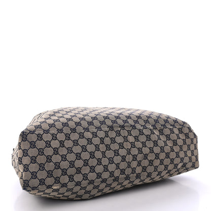 Gucci Monogram Large Horsebit Chain Hobo Navy 3 of 6